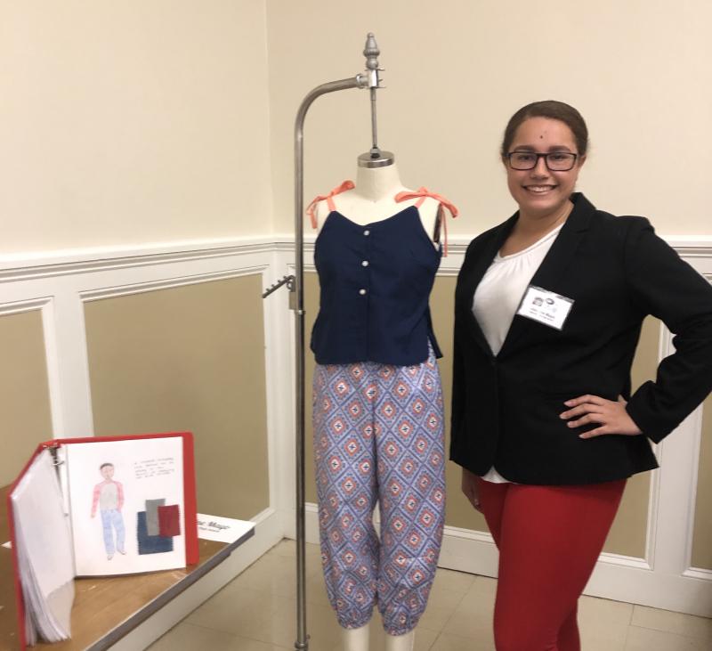 Jasmine Mayo earned a gold medal in fashion design for a children’s clothing line. SUBMITTED PHOTOS